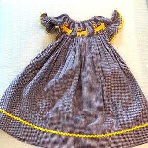 Hand smocked baby girl dress